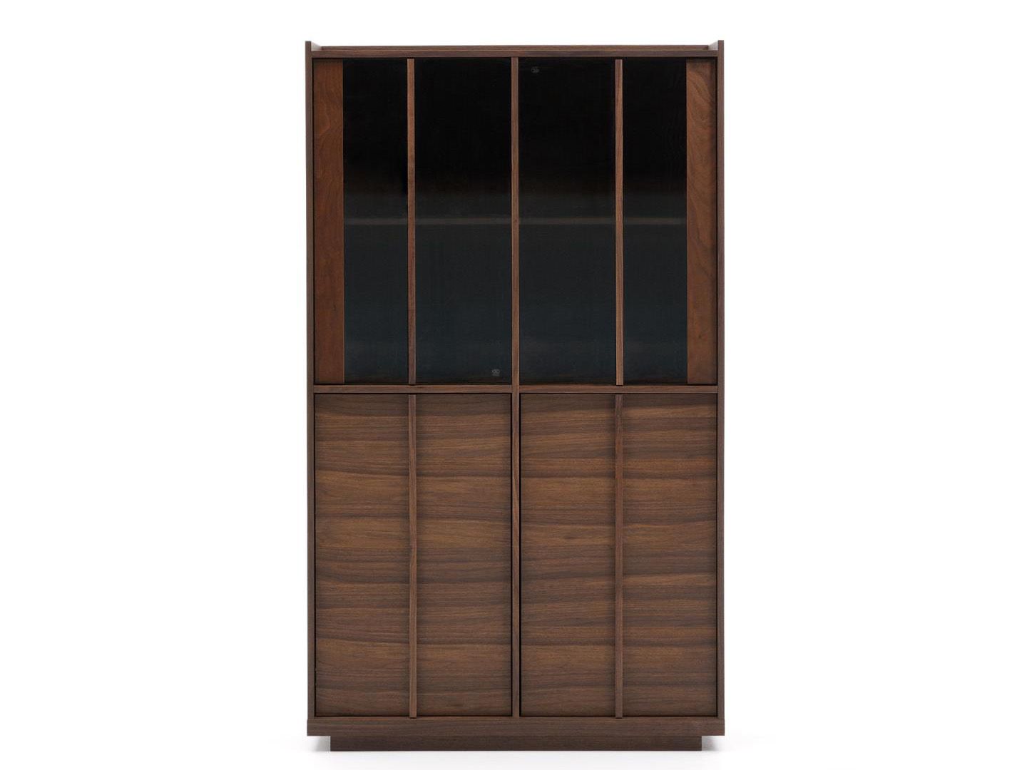 Vitrinekast ONIX - Walnootfineer