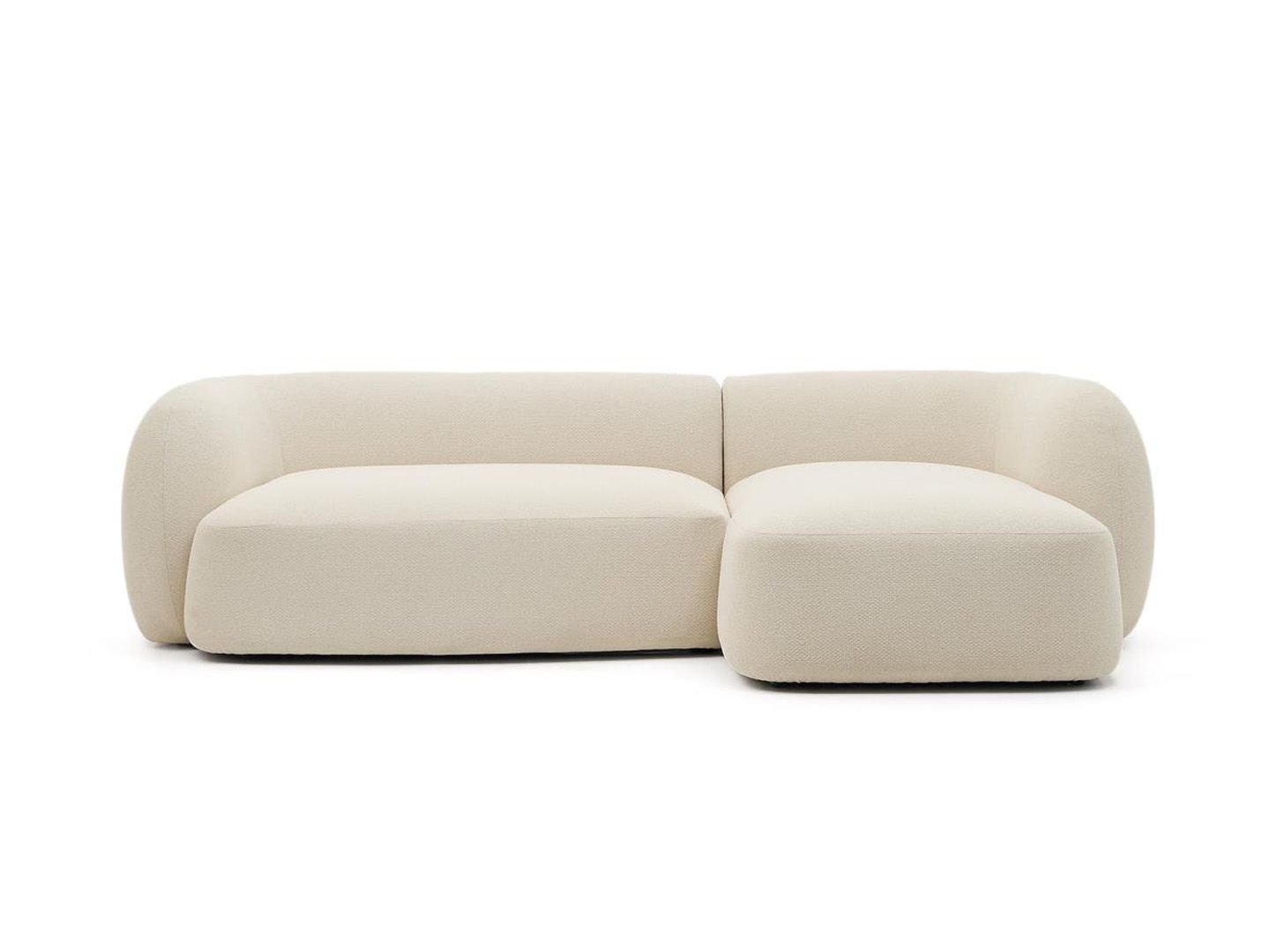 3-zit met chaise longue rechts MARTINA - Ecru