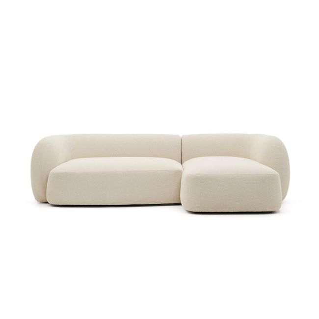 3-zit met chaise longue rechts MARTINA - Ecru