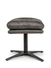 Draaifauteuil met poef ALAIN - Grijs C-DFM-4-RLX-A8O149P66