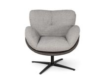 Draaifauteuil met poef ALAIN - Grijs C-DFM-4-RLX-A8O149P66
