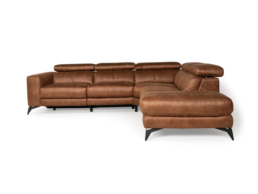Hoekzetel met 1 elektrische relax Z76 - Cognac C-HTL-69-HKS1