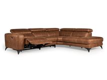 Hoekzetel met 1 elektrische relax Z76 - Cognac C-HTL-69-HKS1