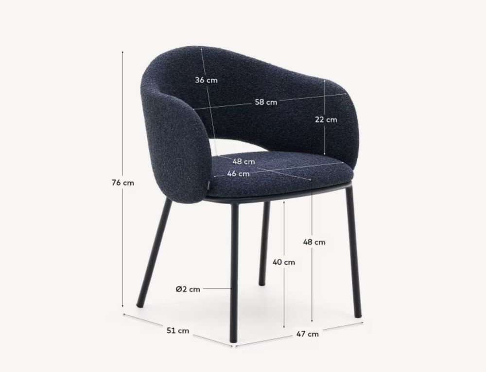 Eetkamerstoel MAINA - Blauw KAV C06010VS25