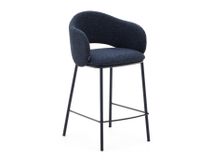Barstoel MAINA - Blauwe chenille KAV C0100239VS25