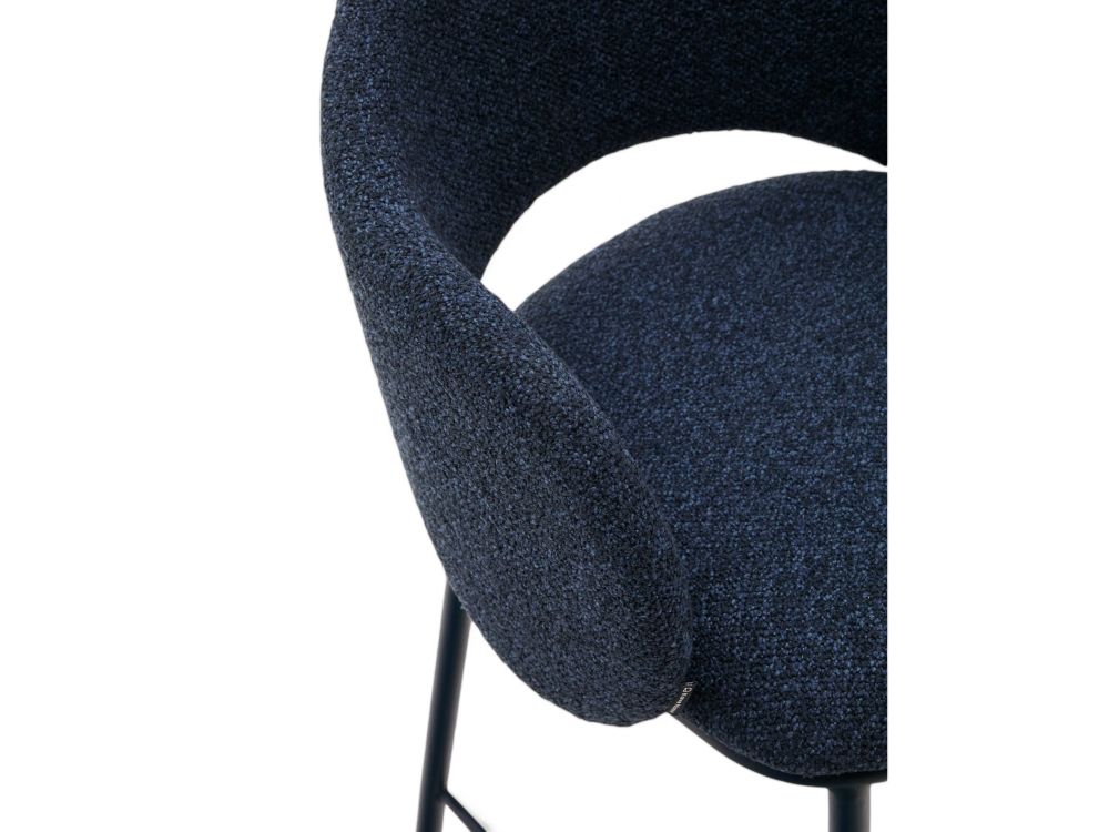Barstoel MAINA - Blauwe chenille KAV C0100239VS25