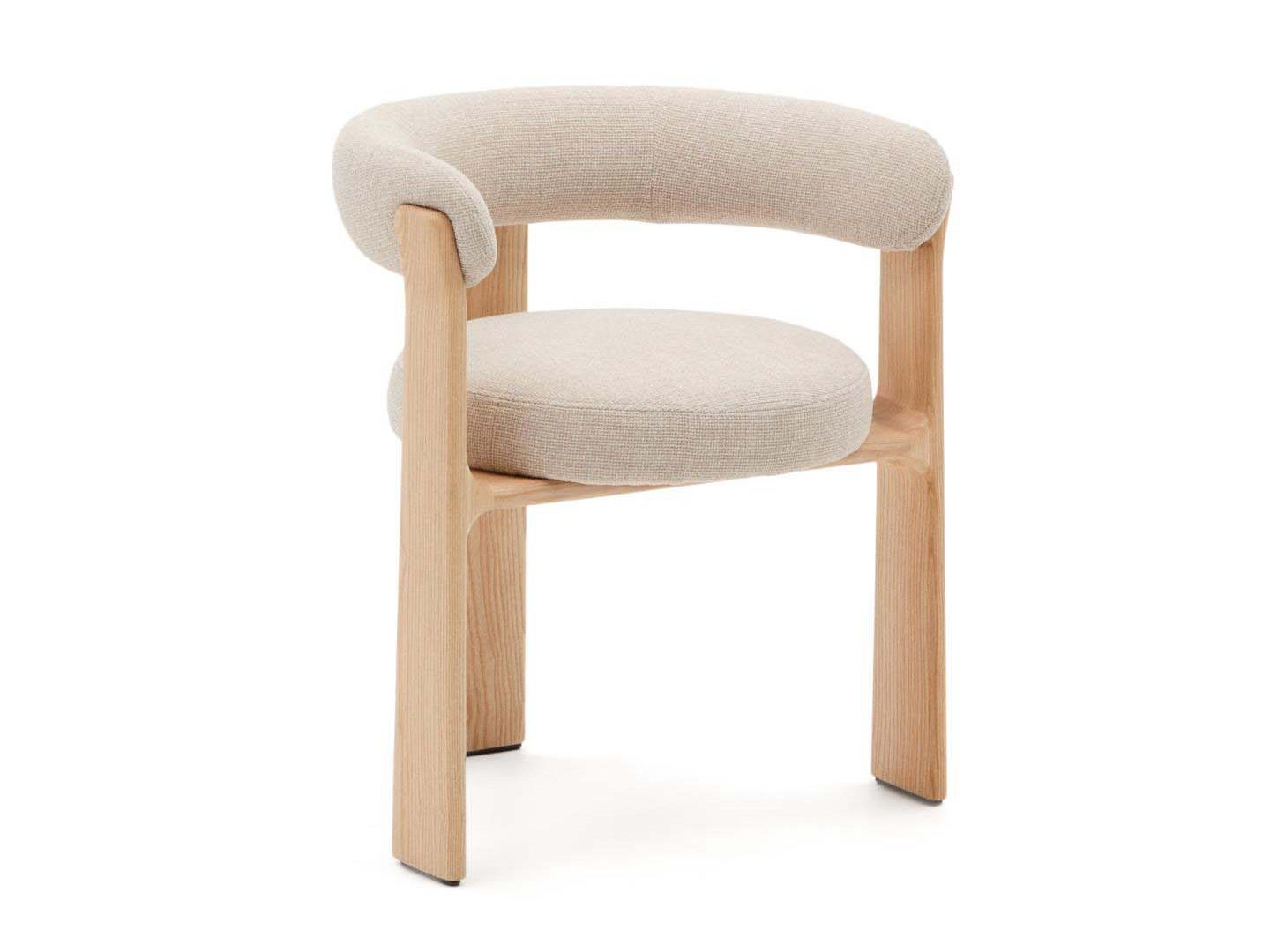 Eetkamerstoel 3 poten GRANITE - Terracotta/Naturel