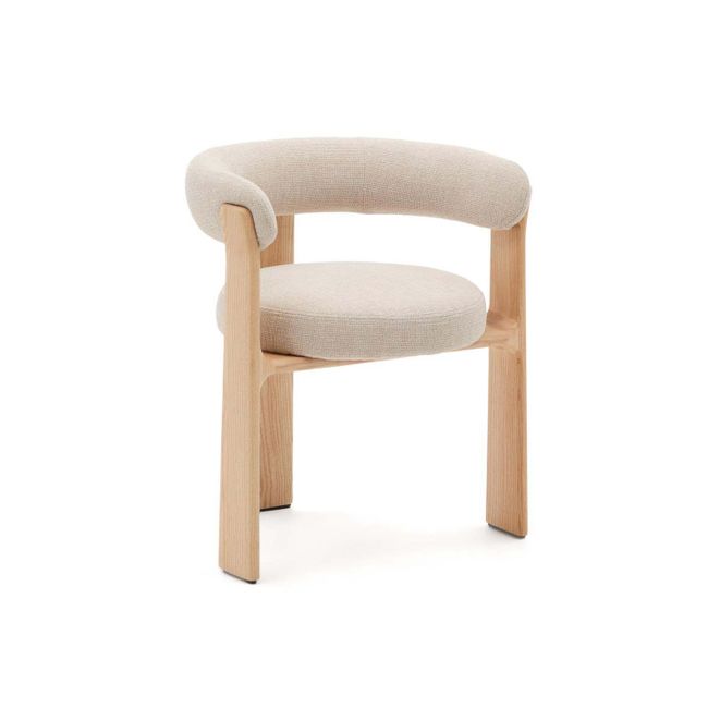 Eetkamerstoel 3 poten GRANITE - Terracotta/Naturel