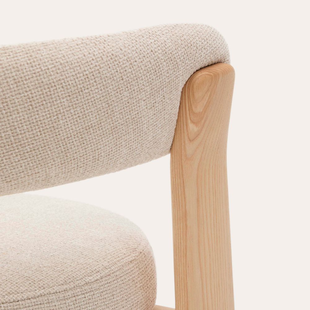 Eetkamerstoel 3 poten GRANITE - Terracotta/Naturel KAV C0100207CC12