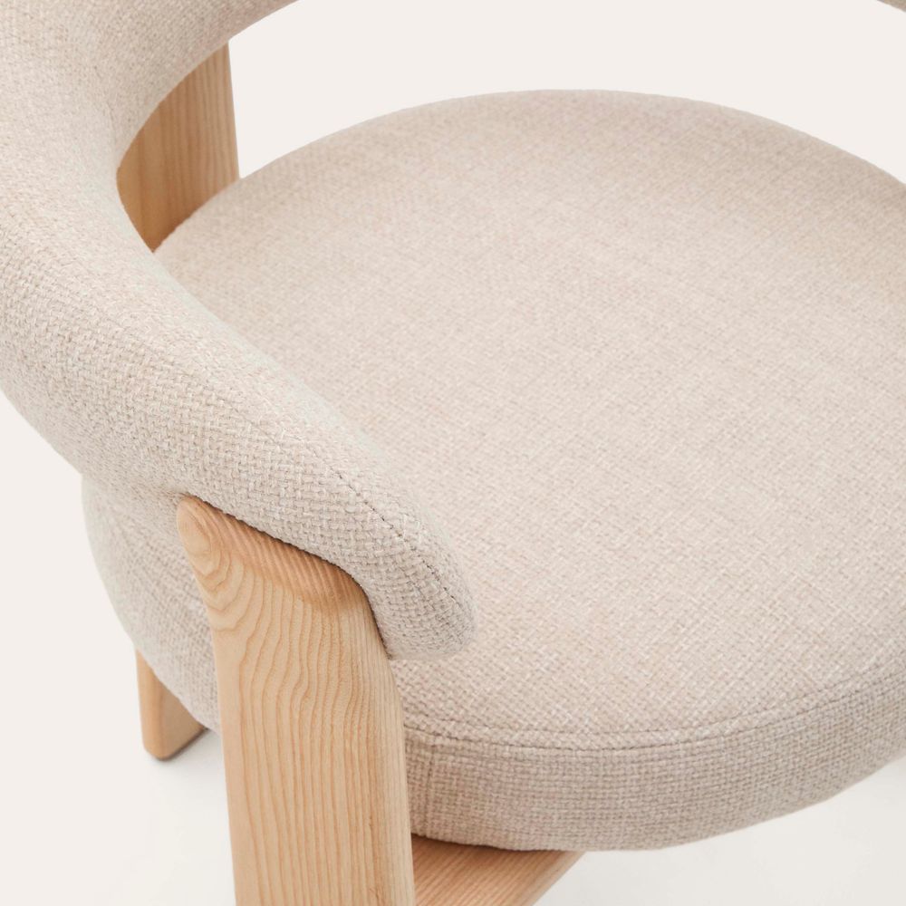 Eetkamerstoel 3 poten GRANITE - Terracotta/Naturel KAV C0100207CC12