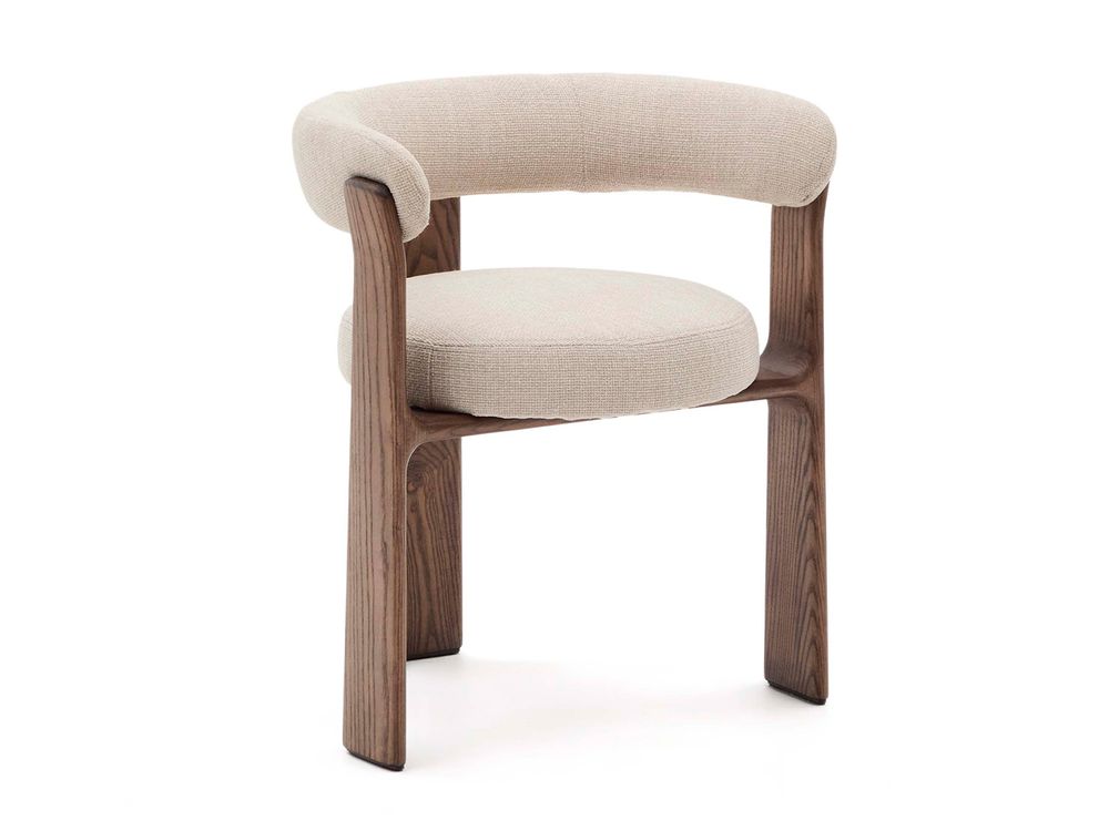 Eetkamerstoel 3 poten GRANITE - Groen/Walnoot KAV C0100208CC12