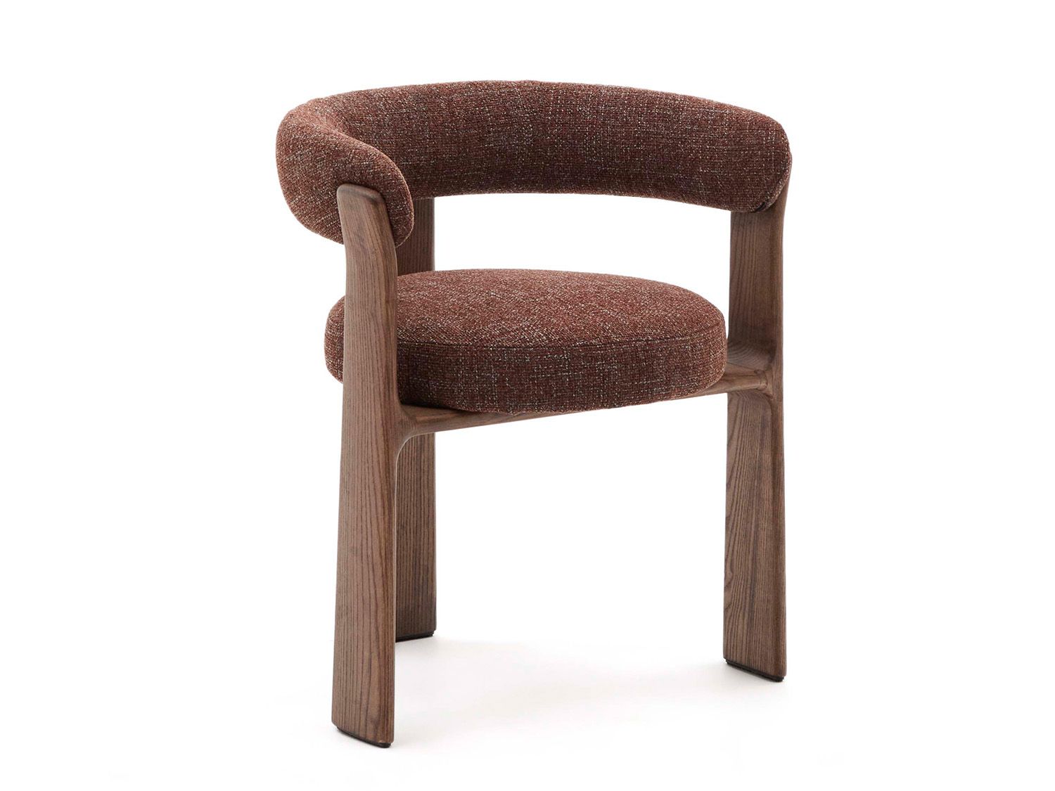 Eetkamerstoel 3 poten GRANITE - Beige/Walnoot