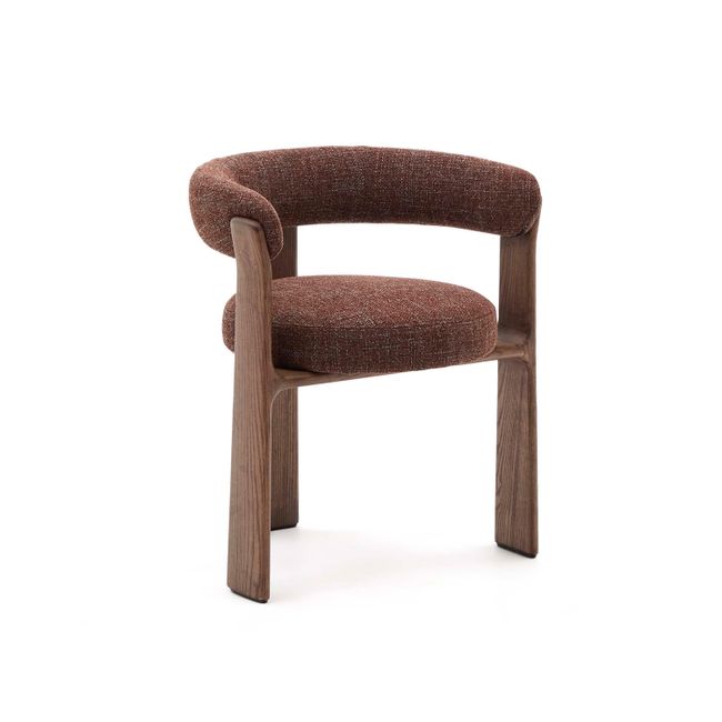 Eetkamerstoel 3 poten GRANITE - Bruin/Walnoot