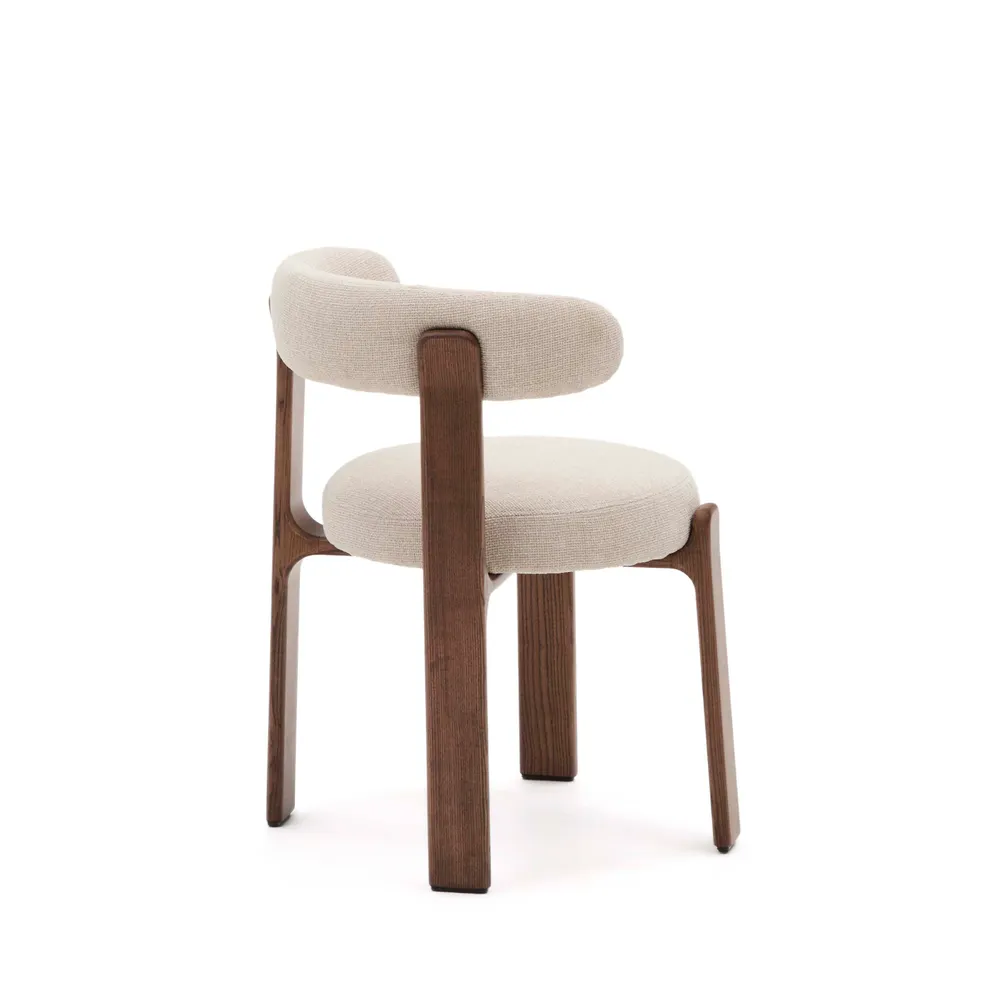 Eetkamerstoel 4 poten GRANITE - Bruin/Walnoot KAV C0100209CC12