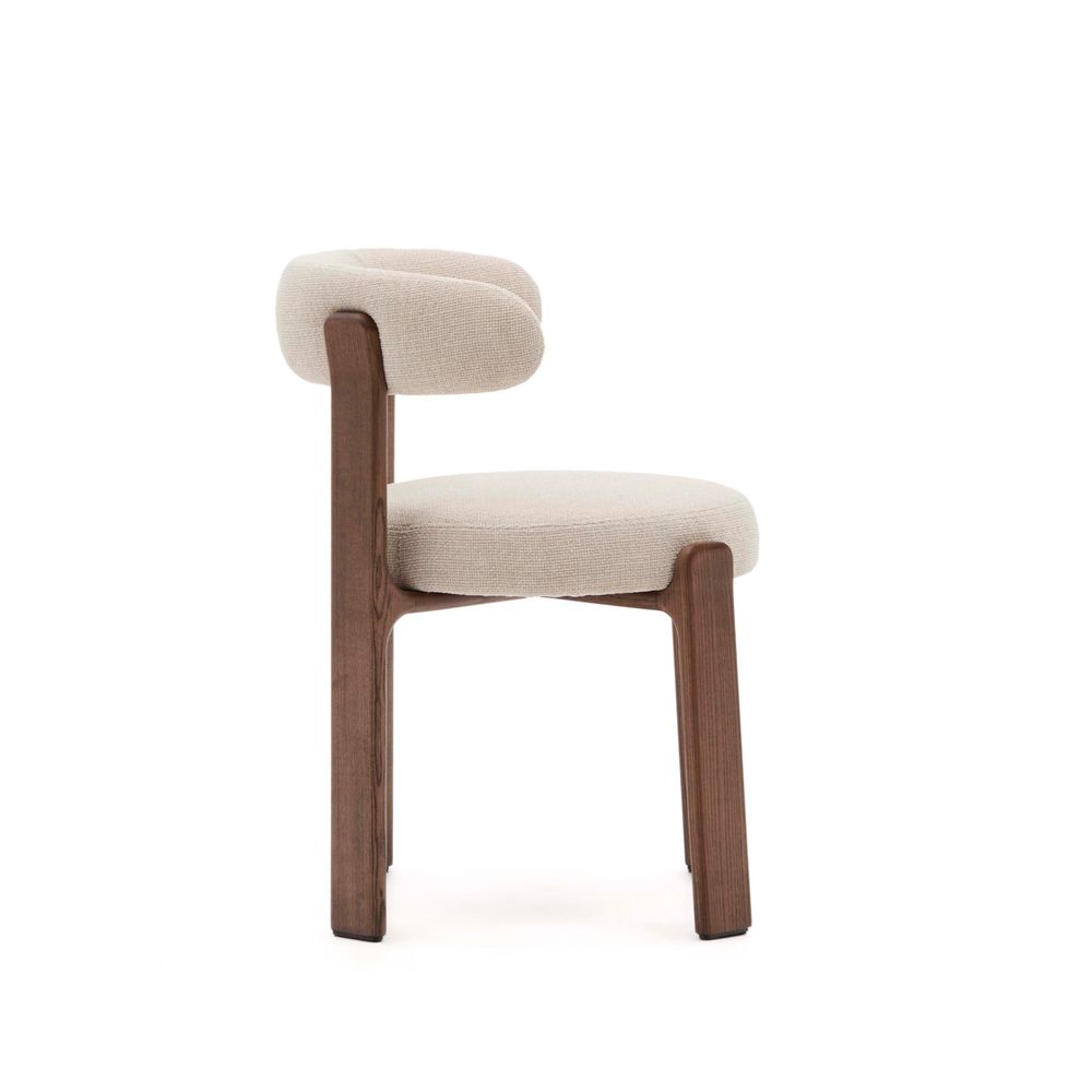 Eetkamerstoel 4 poten GRANITE - Bruin/Walnoot KAV C0100209CC12