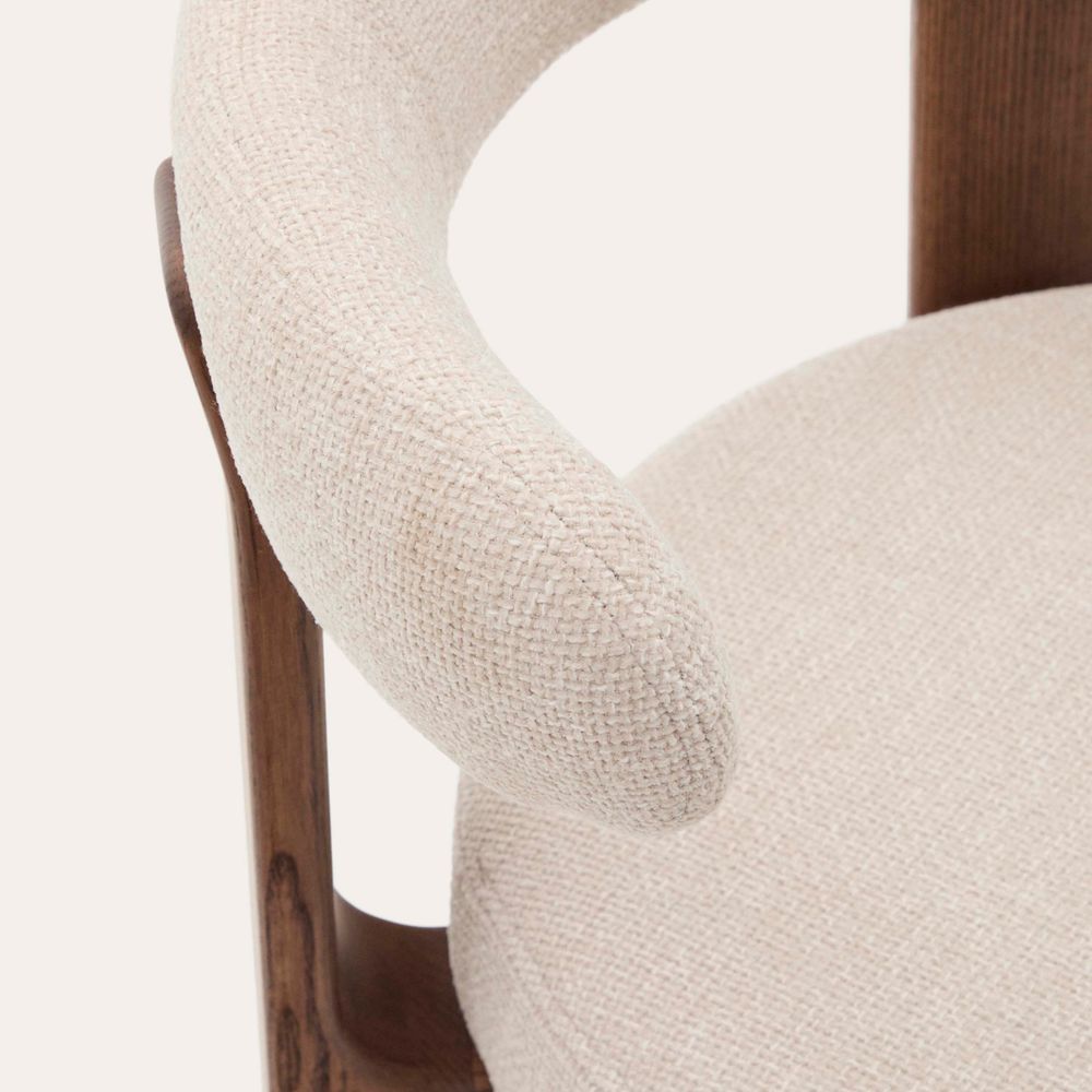 Eetkamerstoel 4 poten GRANITE - Bruin/Walnoot KAV C0100209CC12