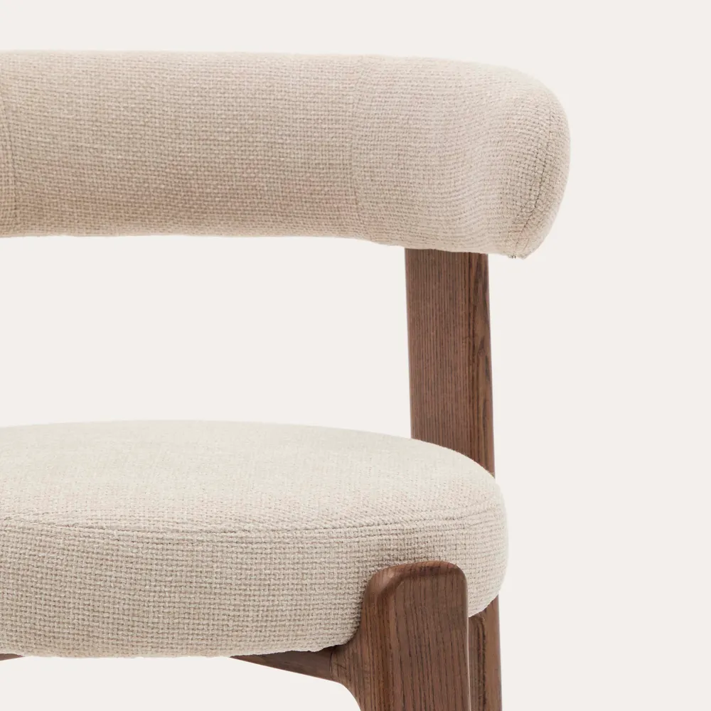 Eetkamerstoel 4 poten GRANITE - Bruin/Walnoot KAV C0100209CC12