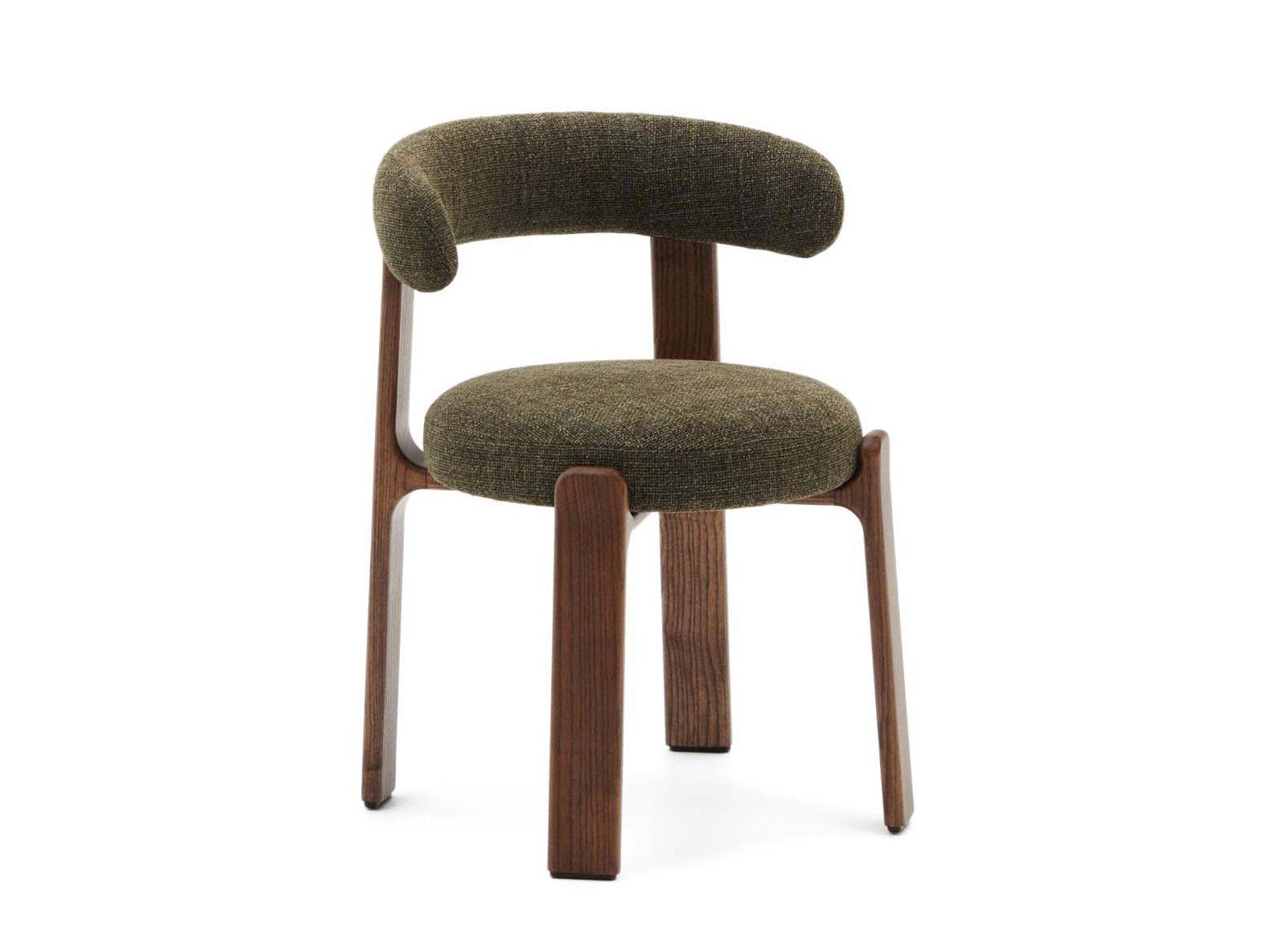 Eetkamerstoel 4 poten GRANITE - Groen/Walnoot