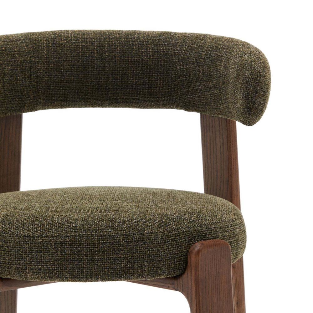 Eetkamerstoel 4 poten GRANITE - Beige/Walnoot KAV C0100209CC19