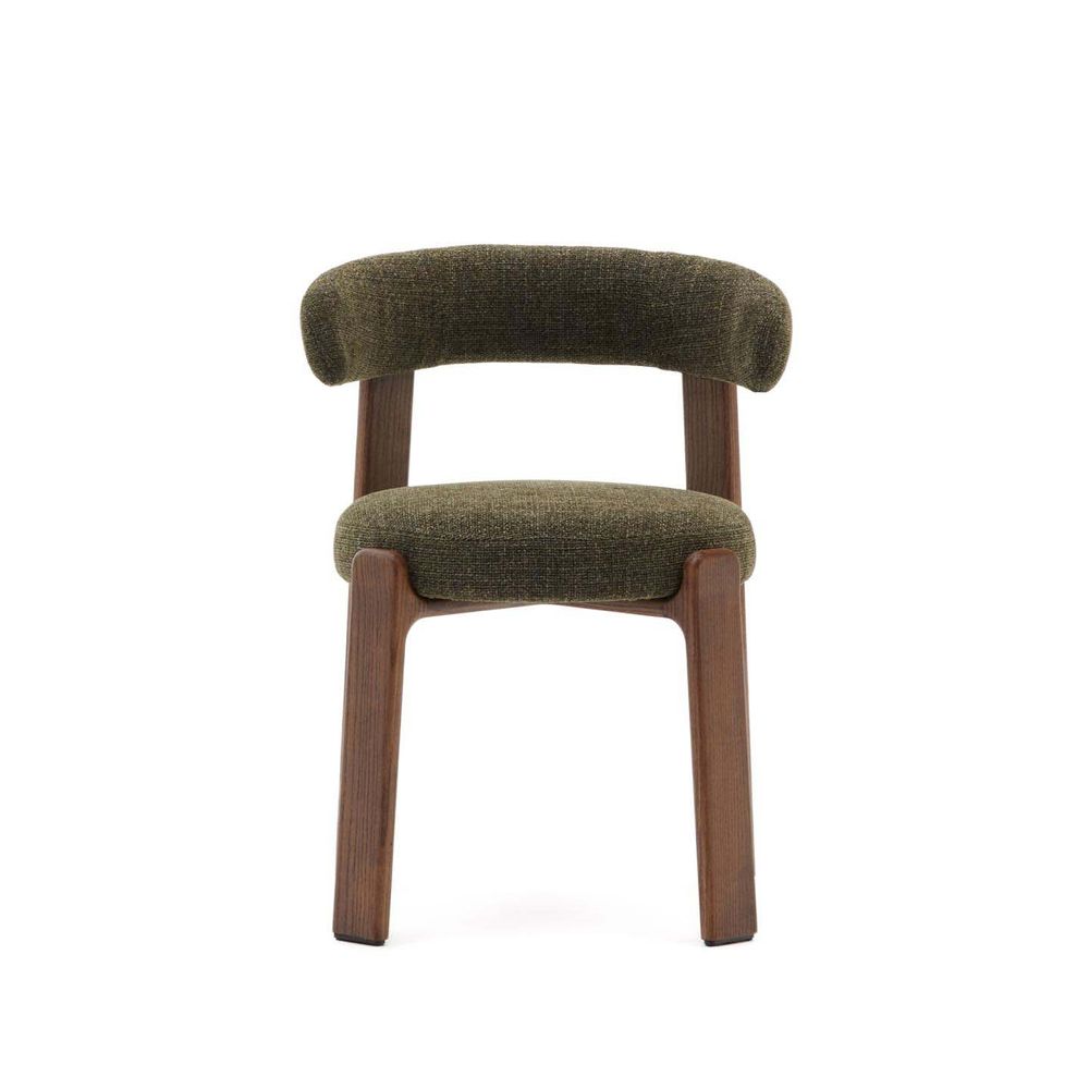 Eetkamerstoel 4 poten GRANITE - Beige/Walnoot KAV C0100209CC19