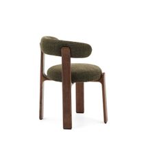 Eetkamerstoel 4 poten GRANITE - Beige/Walnoot KAV C0100209CC19