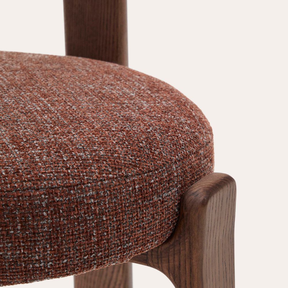 Eetkamerstoel 4 poten GRANITE - Groen/Walnoot KAV C0100209CC34