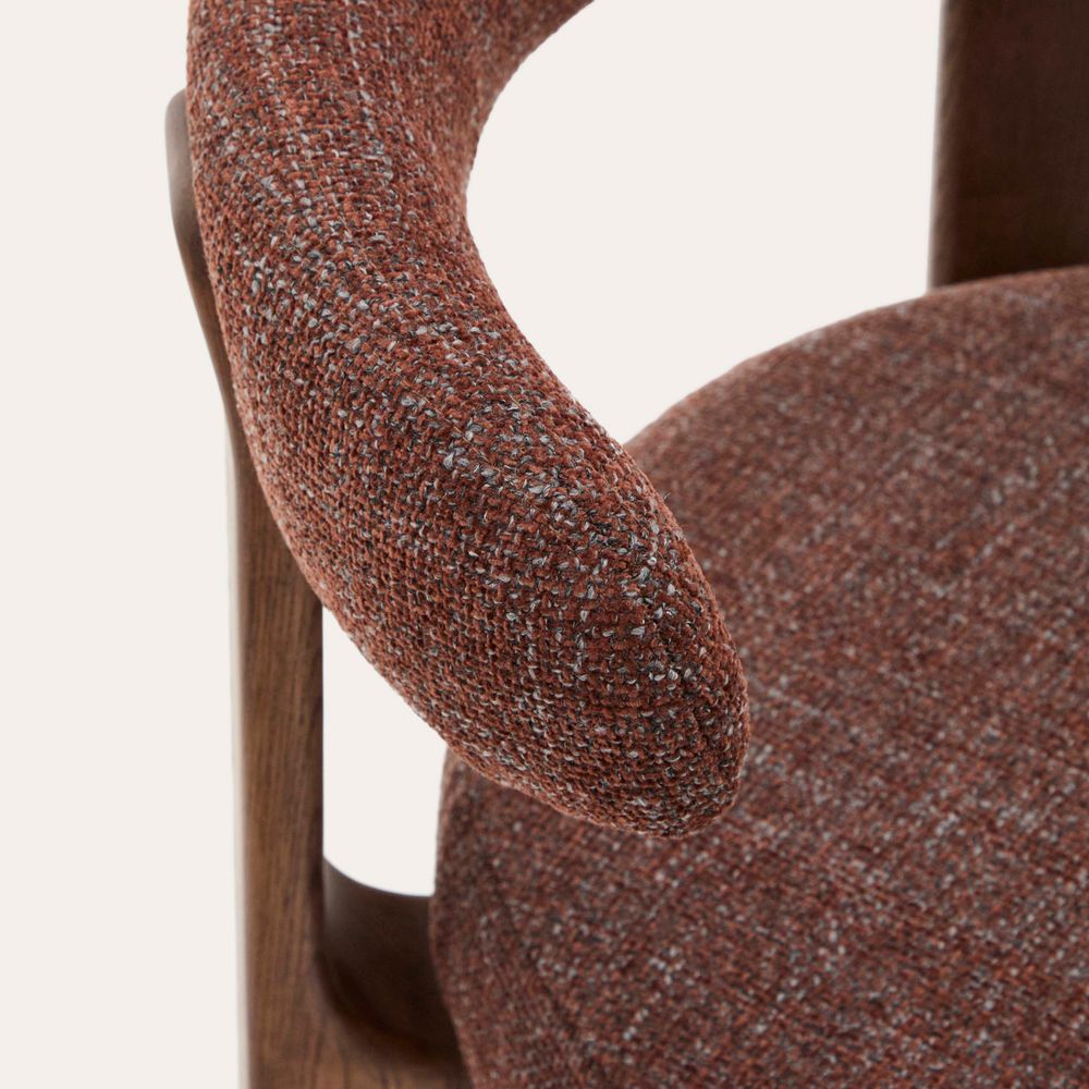 Eetkamerstoel 4 poten GRANITE - Groen/Walnoot KAV C0100209CC34