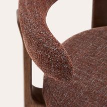 Eetkamerstoel 4 poten GRANITE - Groen/Walnoot KAV C0100209CC34