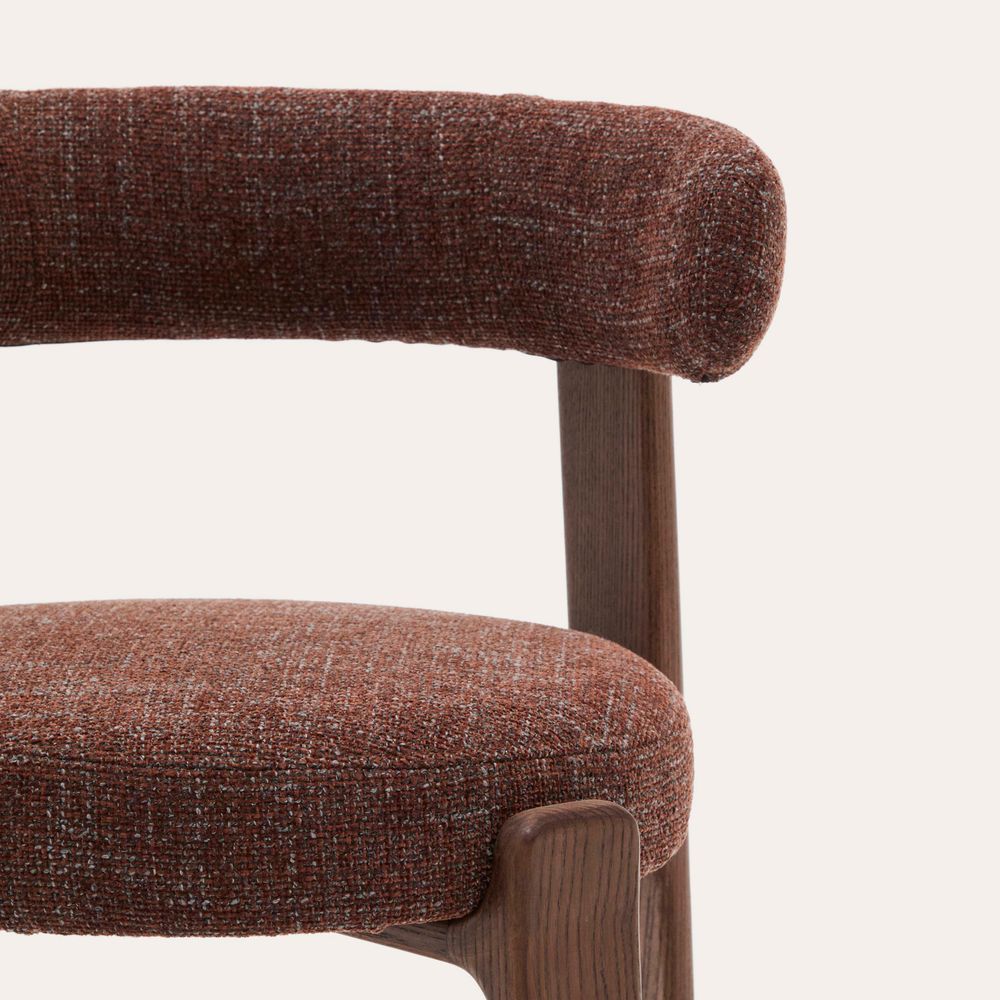 Eetkamerstoel 4 poten GRANITE - Groen/Walnoot KAV C0100209CC34