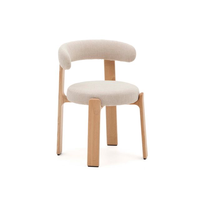 Eetkamerstoel 4 poten - Terracotta/Naturel