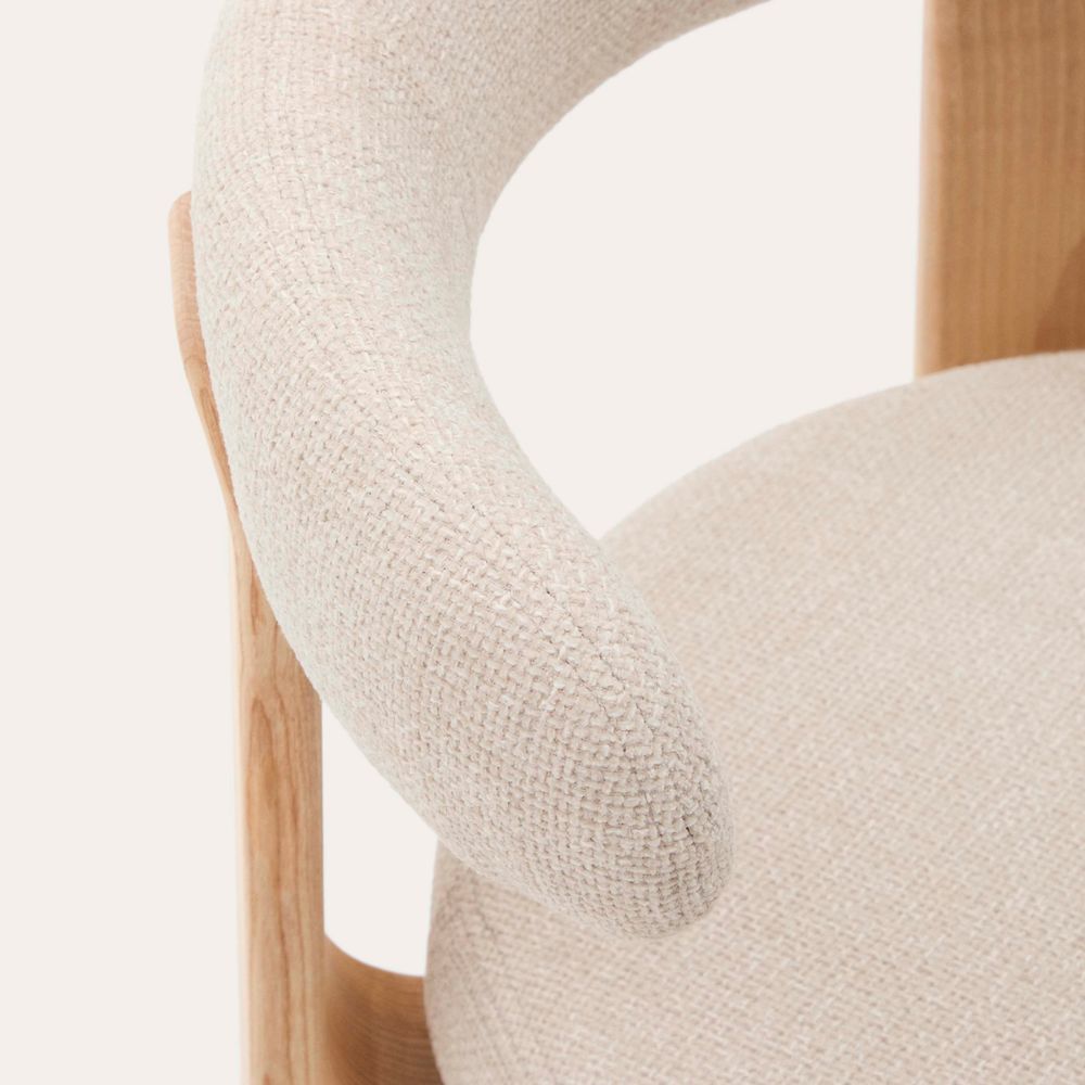 Eetkamerstoel 4 poten GRANITE - Beige/Naturel KAV C0100210CC12