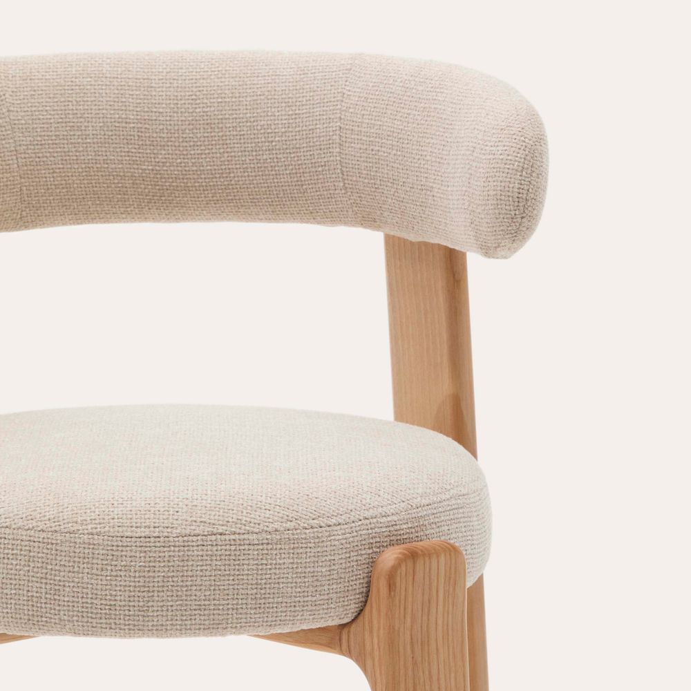 Eetkamerstoel 4 poten GRANITE - Beige/Naturel KAV C0100210CC12