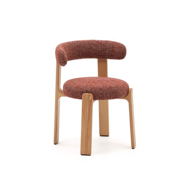 Eetkamerstoel 4 poten - Terracotta/Naturel