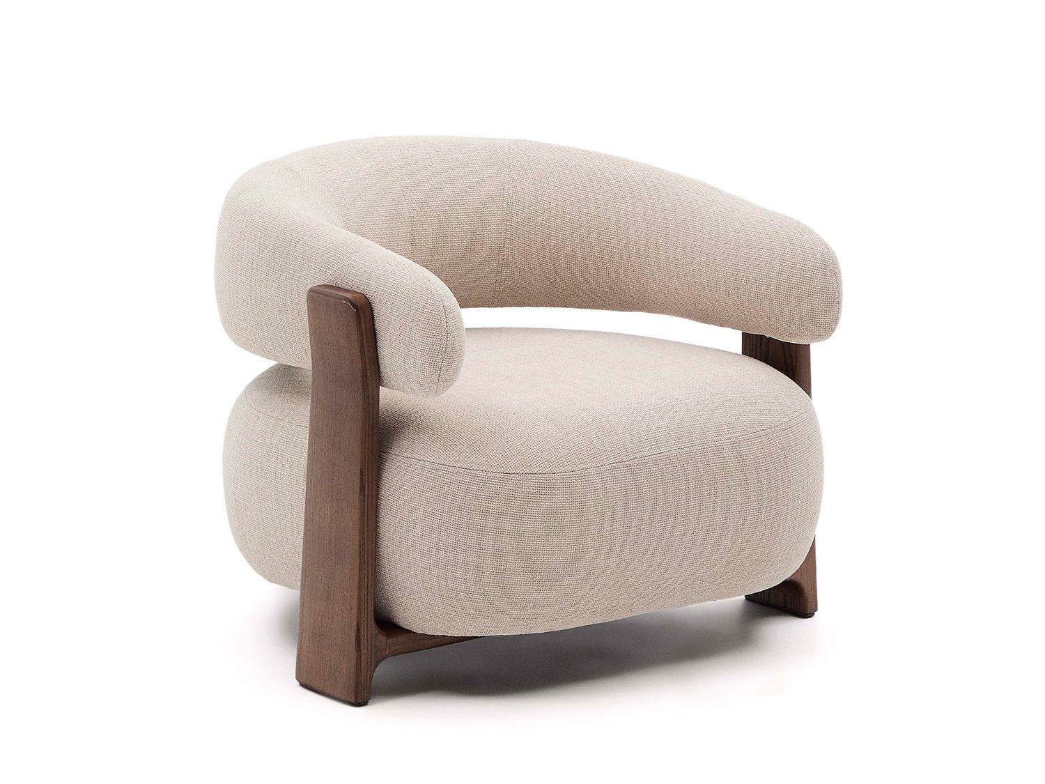 Fauteuil GRANITE - Groen/Walnoot