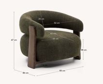 Fauteuil GRANITE - Bruin/Walnoot KAV S0900076CC19