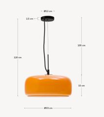 Hanglamp REIG - Blauw glas KAV L0100077CC13
