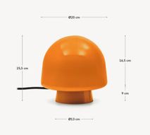 Tafellamp REIG - Oranje glas KAV L0300101CC13