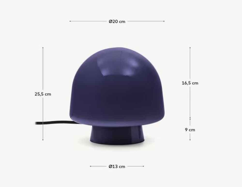 Tafellamp REIG - Grijs glas KAV L0300101CC26