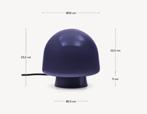 Tafellamp REIG - Grijs glas KAV L0300101CC26