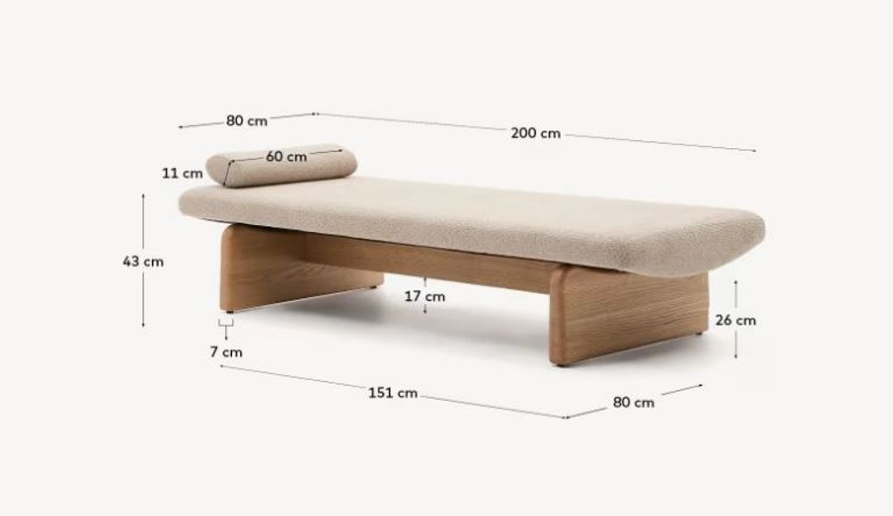 Divan TOPAZ - Beige / Naturel KAV N0100019NI12