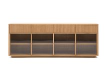 Dressoir HELVINE - Eikenfineer/Glas KAV M0100034MM40