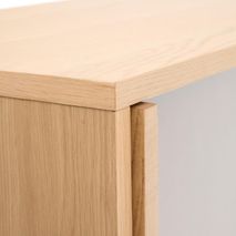 Vitrinekast HELVINE - Eikenfineer/Glas KAV M1200016MM40