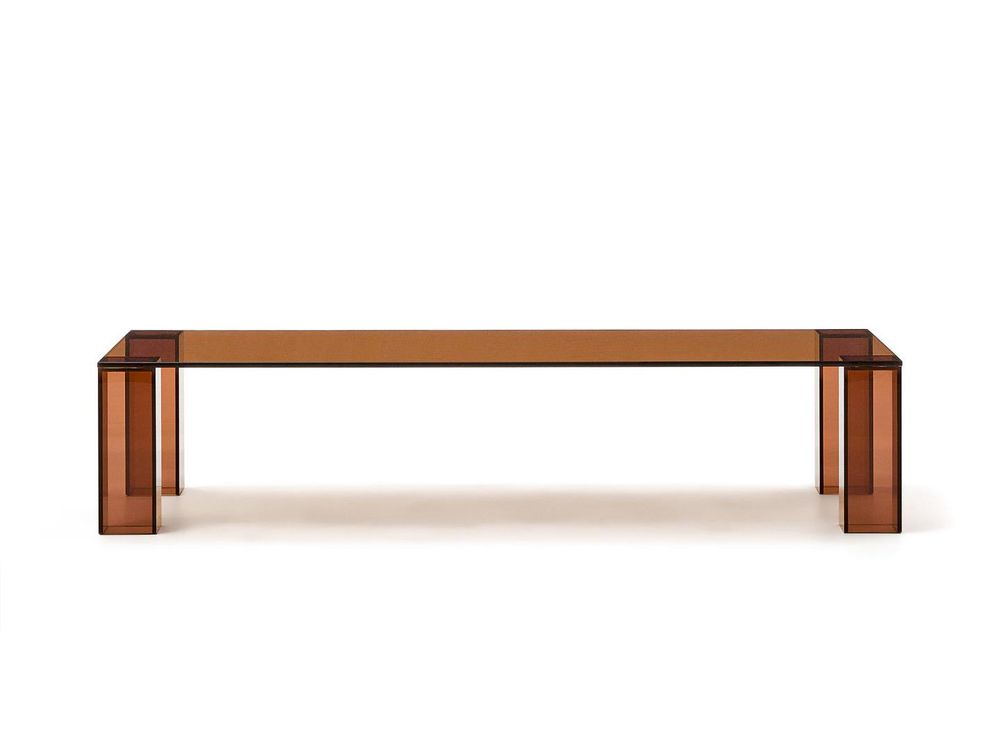 Salontafel ADULARIA - Blauw glas KAV T0600053CC10