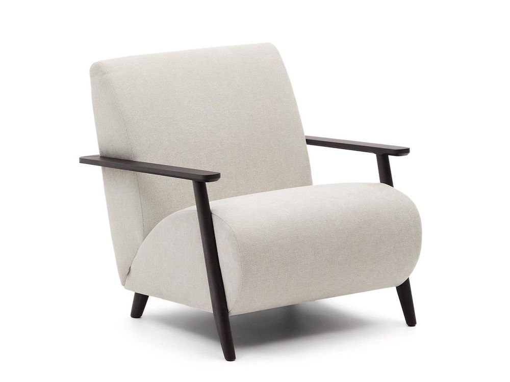 Fauteuil MEGHAN - Parelkleurig chenille KAV S51611TB12