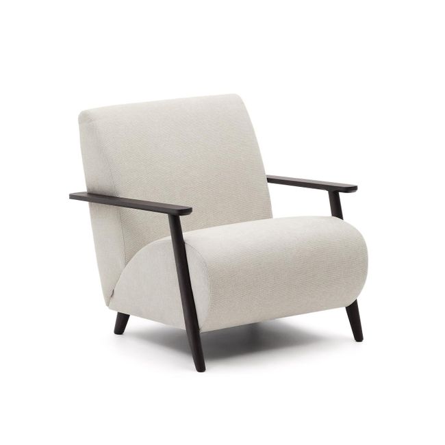 Fauteuil MEGHAN - Parelkleurig chenille