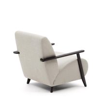 Fauteuil MEGHAN - Parelkleurig chenille KAV S51611TB12