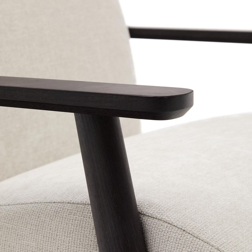 Fauteuil MEGHAN - Parelkleurig chenille KAV S51611TB12