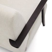 Fauteuil MEGHAN - Parelkleurig chenille KAV S51611TB12