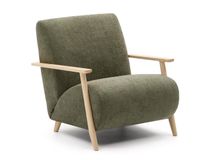 Fauteuil MEGHAN - Groen chenille/Naturel KAV S51610TB06