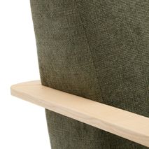 Fauteuil MEGHAN - Groen chenille/Naturel KAV S51610TB06